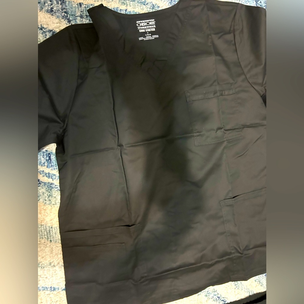 Cherokee black scrubs shirt